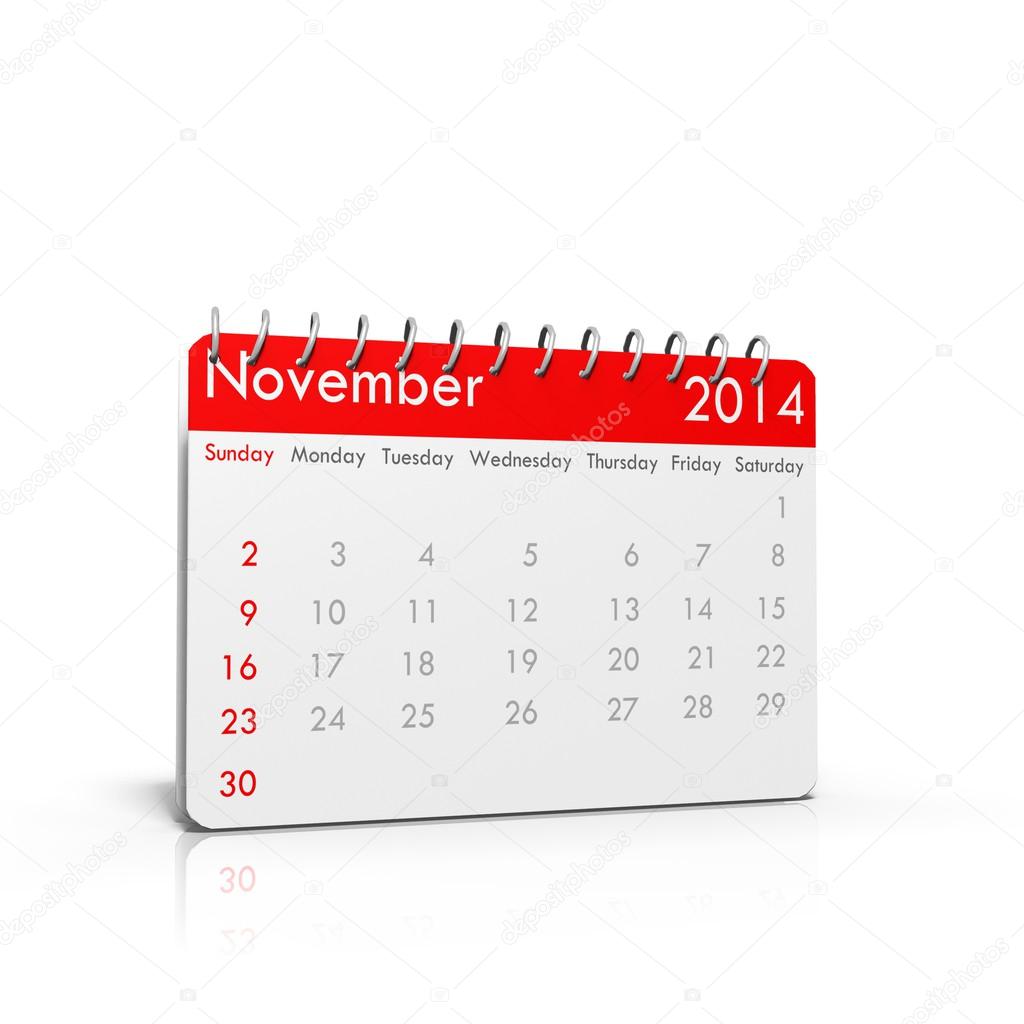 November 2014 calendar