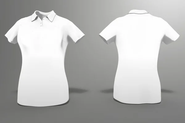 Female polo for use as a template — Stock Photo, Image