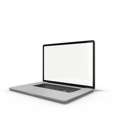 3D render yansıması ile dizüstü