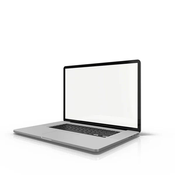 3d render of laptop with reflection — Stock Photo, Image