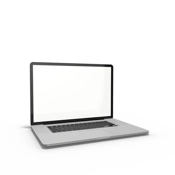 3d render of laptop with reflection — Stock Photo, Image
