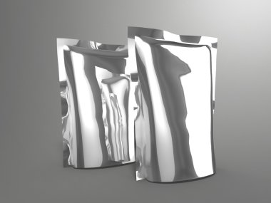 2 doy paket şablon olarak kullanmak için gıda ile 3D render