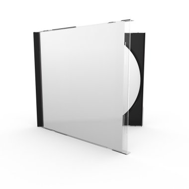 disk durumu cam kapak ve kitapçık ile 3D rendering