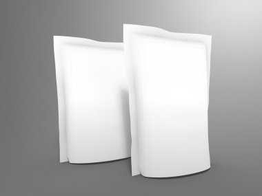 2 doy paket şablon olarak kullanmak için gıda ile 3D render