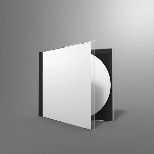 3D-Rendering eines Plattengehäuses mit Glasabdeckung und Booklet — Stockfoto
