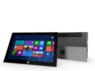 ekranda iki microsoft yüzey Tablet