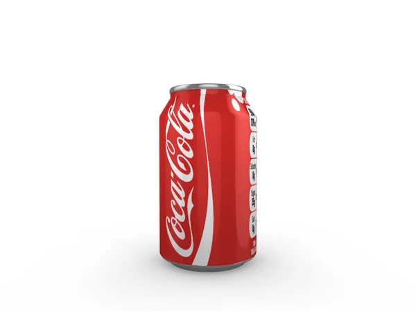 Lattina rosso alluminio di Coca-Cola — Foto Stock