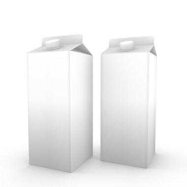 İki içki paket şablon olarak kullanmak için 3D render.