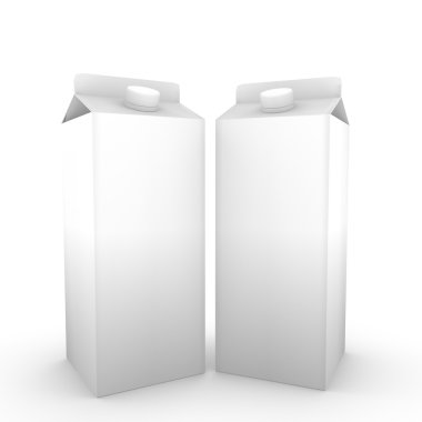 İki içki paket şablon olarak kullanmak için 3D render.