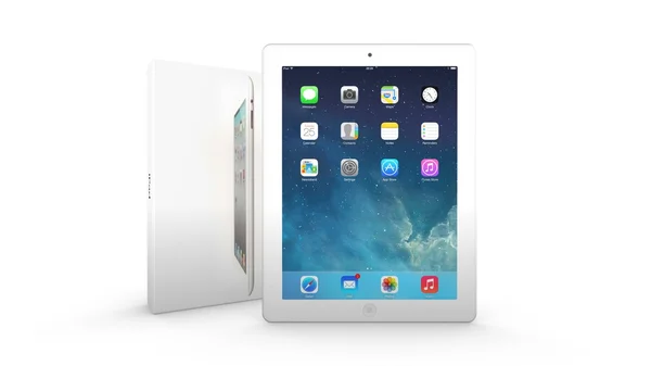 Apple iPad with package box. — Stock Photo, Image