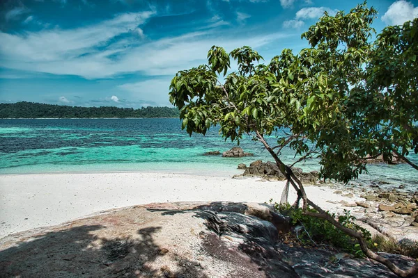 Vue Sur Paysage Marin Belle Mer Andaman Autour Île Magique — Photo
