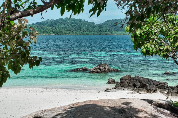Widok Morze Piękne Morze Andaman Wokół Magicznej Wyspy Koh Lipe — Zdjęcie stockowe