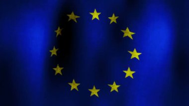 Avrupa Birliği, kumaş, loopable bayrağı (kesintisiz), hd