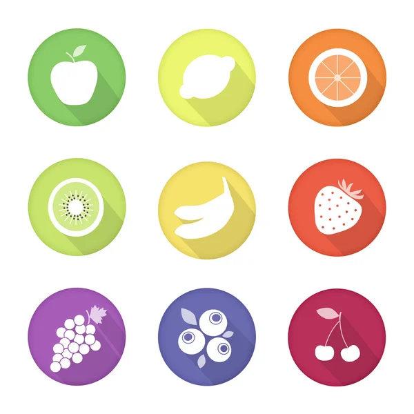 Fruit web icons — Stock Vector
