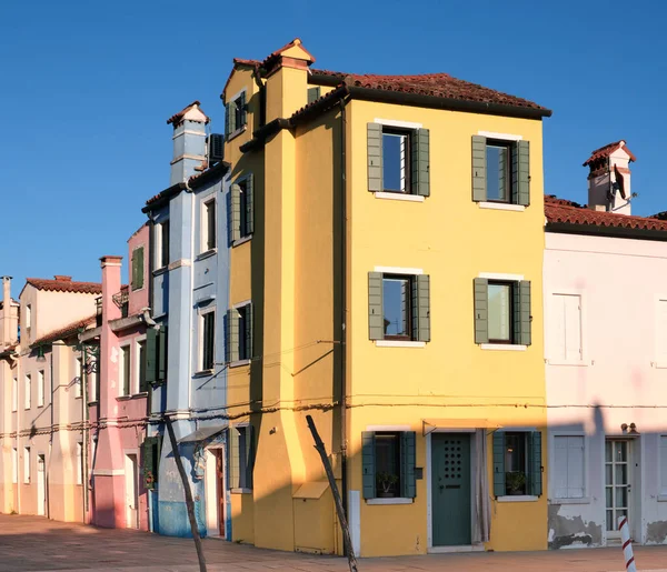 Coloridas Casas Tradicionales Burano Isla Burano Laguna Veneciana Norte Italia —  Fotos de Stock