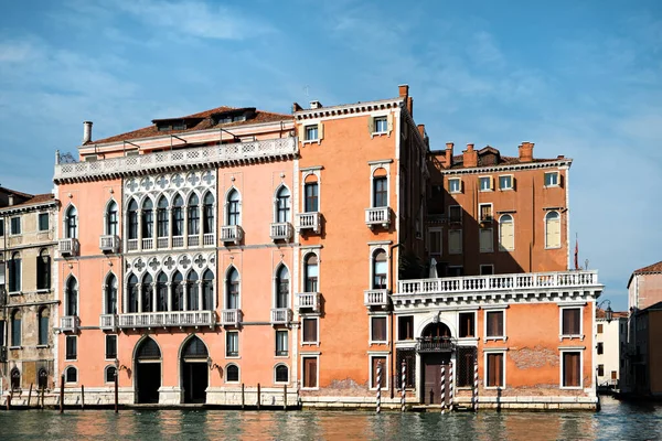 Arquitetura Veneza Itália Palazzo Casas Históricas Água Grande Canal Arquitetura — Fotografia de Stock