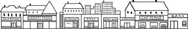 Commercial street clipart