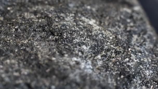 Macro Close Hard Rough Granite Rock Texture — Stock Video
