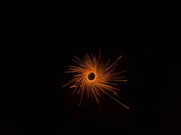 Chispas Sobre Fondo Negro — Foto de Stock