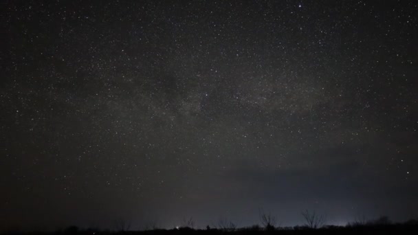 4k Pohyb hvězd na noční obloze — Stock video