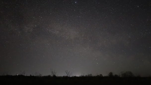 4k Ruch gwiazd na nocnym niebie — Wideo stockowe