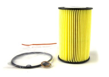 Car oil filter isolated on white.