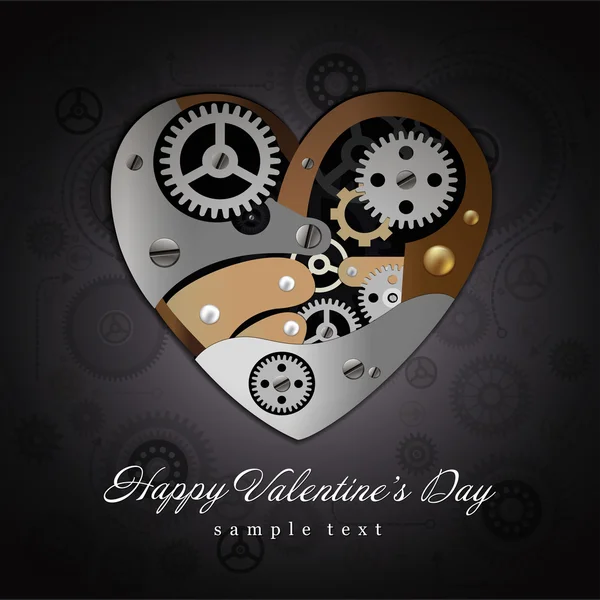 Happy Valentine Day Vector Design - Stok Vektor