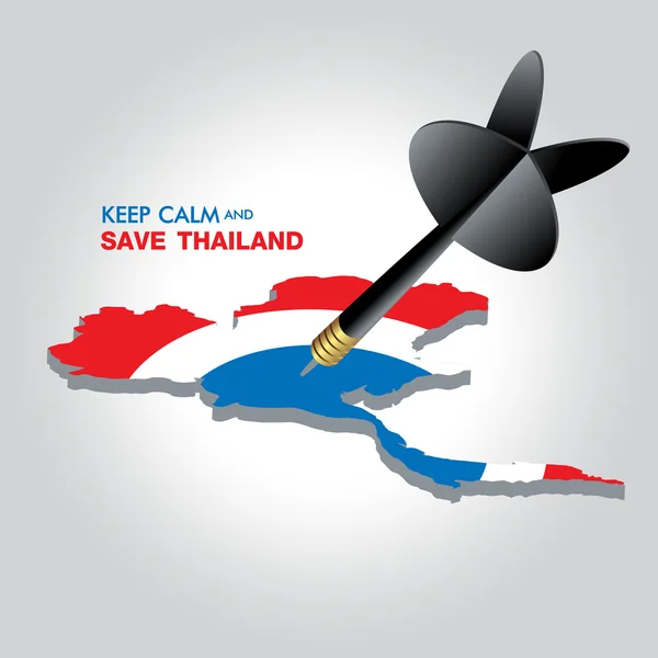 Sakin olun ve Tayland kaydedin — Stok Vektör
