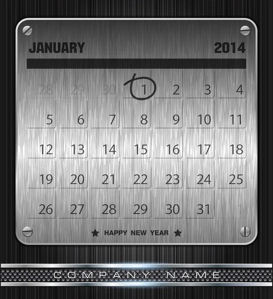 Felice anno nuovo calendario — Vettoriale Stock