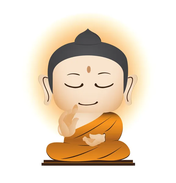 Vector de dibujos animados de Buddha — Vector de stock