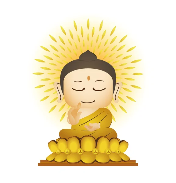 Vector de dibujos animados de Buddha — Archivo Imágenes Vectoriales