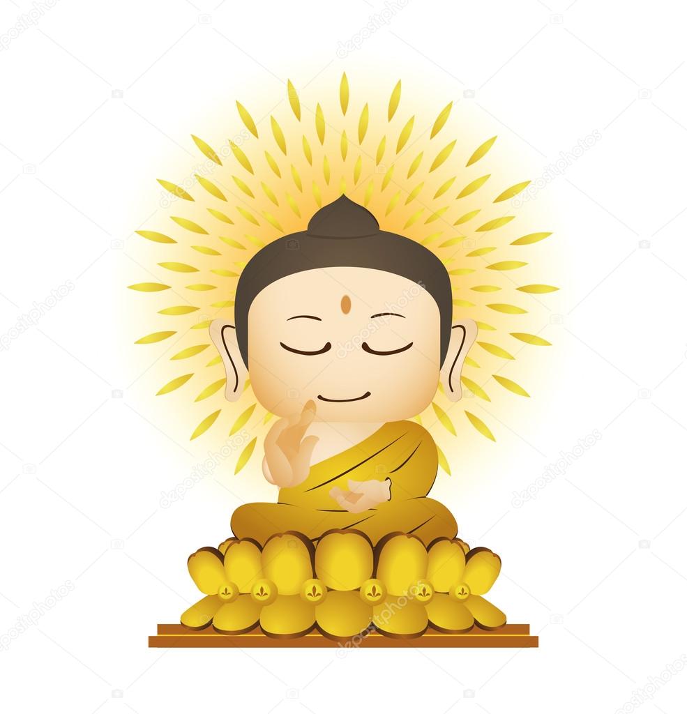 Buddha Cartoon Vector