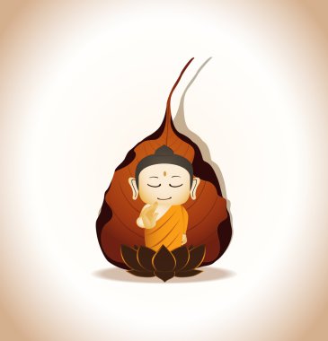 Buda karikatür vektör
