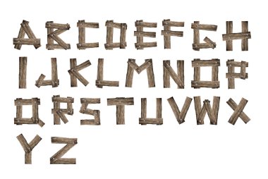 ahşap alfabe