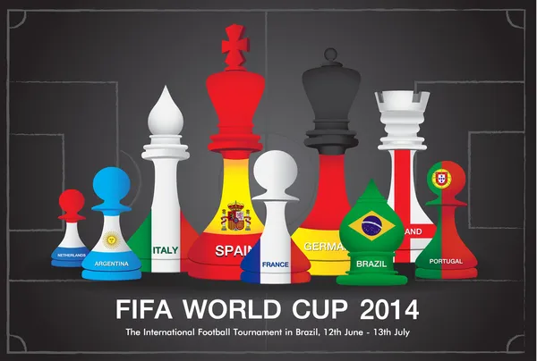 La Copa Mundial de Fifa 2014 — Vector de stock