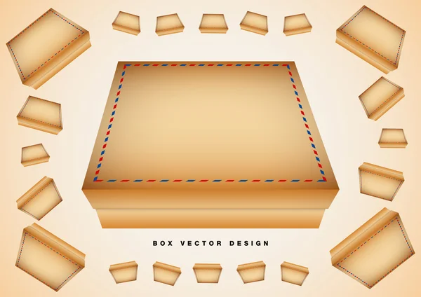 Pohlednice a box vintage design — Stockový vektor