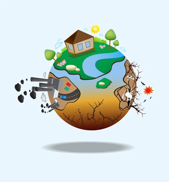 Calentamiento global — Vector de stock