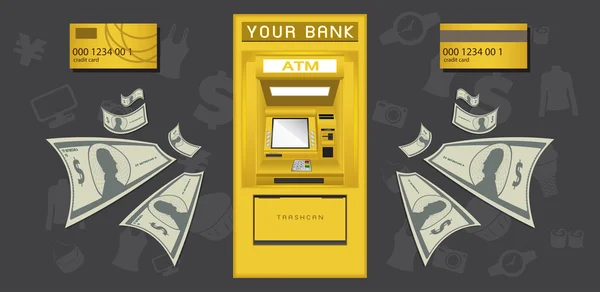 ATM-Geldautomaat — Stockvector