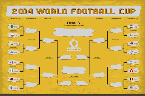 Horaire Coupe de football — Image vectorielle
