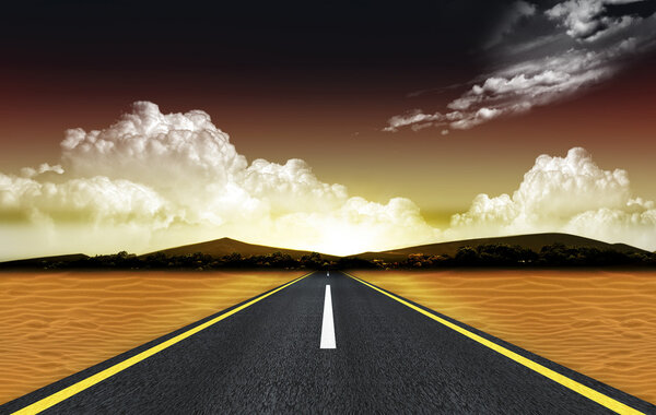 Street and Road Map, Night View beautiful background