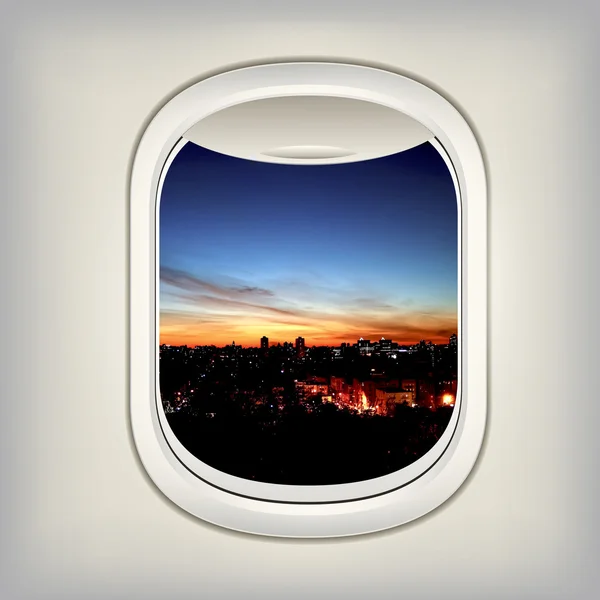 Güzel görünüm penceresi uçak için — Stok fotoğraf