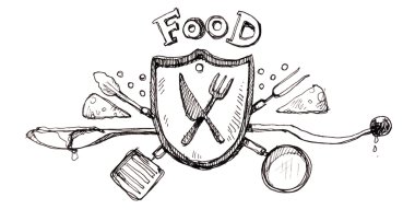 Food icon logo drawin clipart
