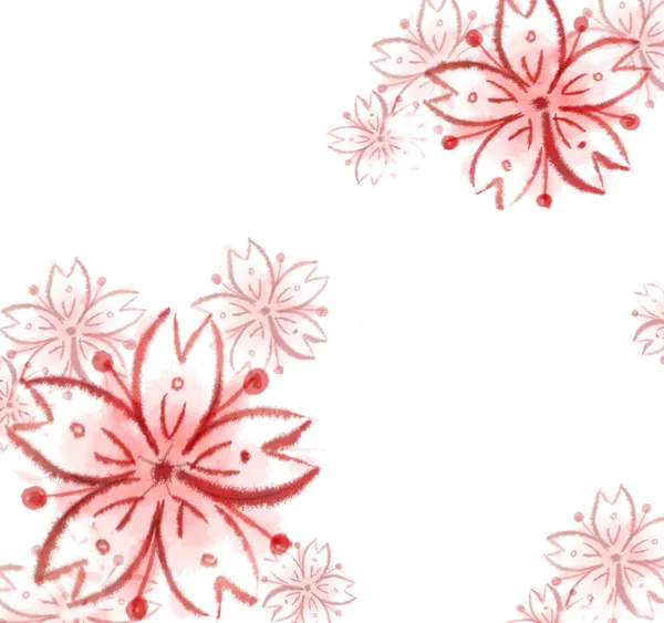Ilustracja kwiat wiśni Sakura — Zdjęcie stockowe