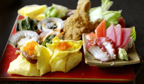 Conjunto de comida japonesa —  Fotos de Stock