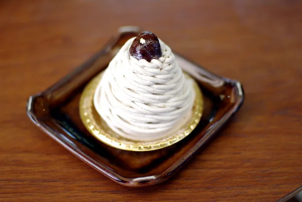 Mont blance torta combinazione francese con stile giapponese — Foto Stock