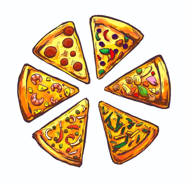 Pizza illustration — Stock Photo, Image