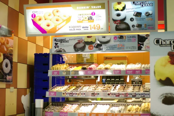 Donut winkel voorkant — Stockfoto