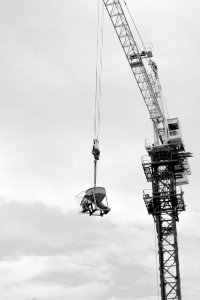 People on crane — Stock Photo, Image