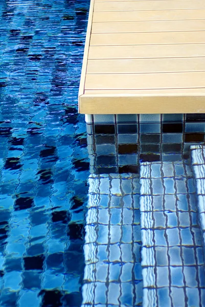 Azulejos da piscina azul — Fotografia de Stock