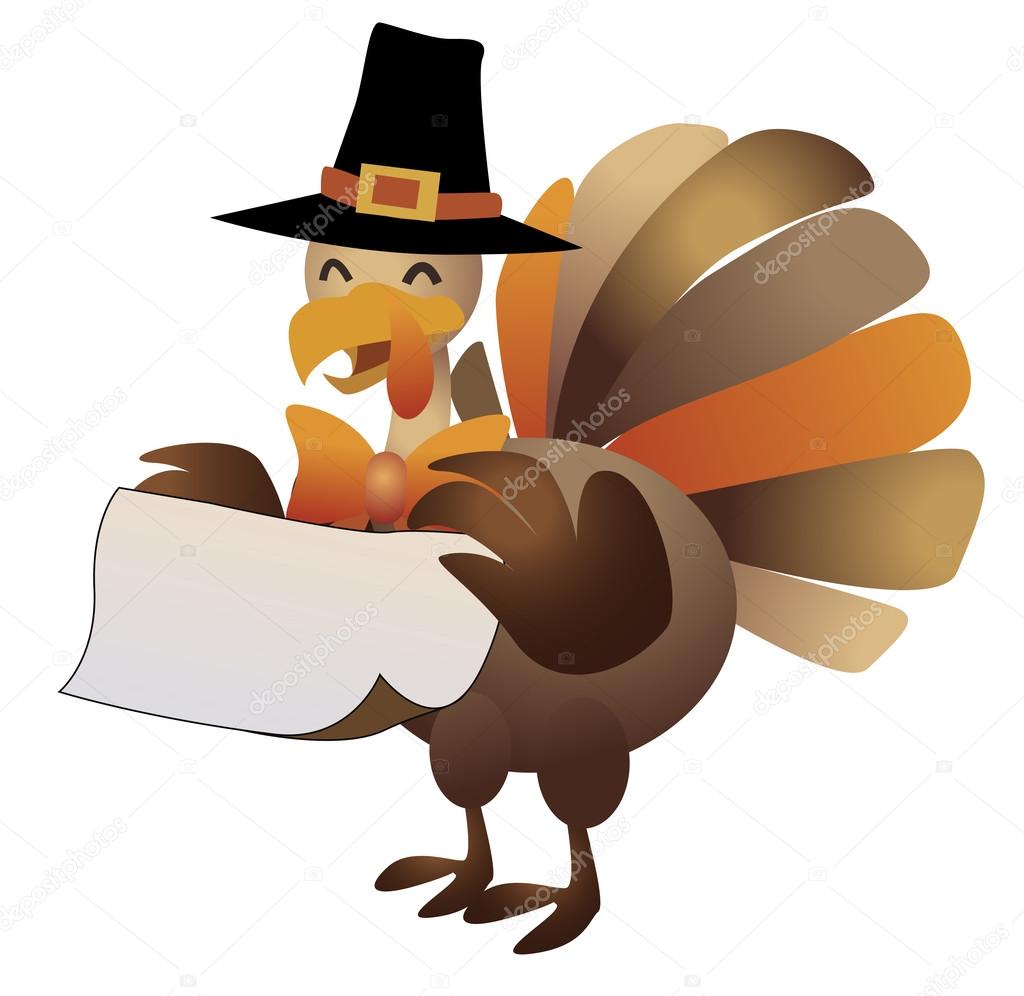 Happy thanksgiving, halloween turkey illustration.